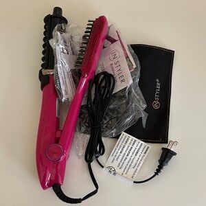 New InStyler MAX2-Way Rotating Iron 1-1/4” Pink Hair Styling Tool.
